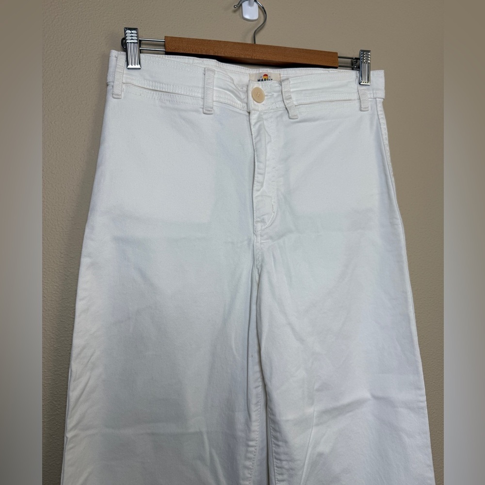Marine Layer Ivory Bridget Slim Wide Leg Pants Size 6 - Picture 5 of 10